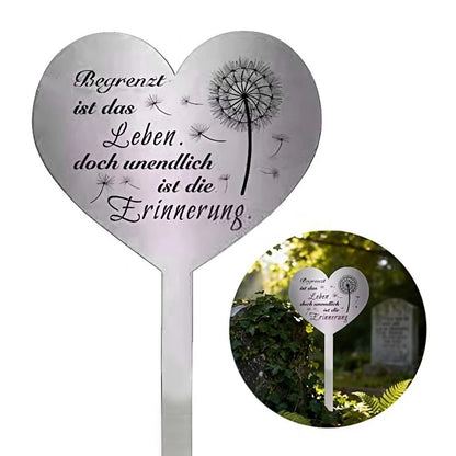 Stainless Steel Heart Shaped Grave Decoration for Loved Ones