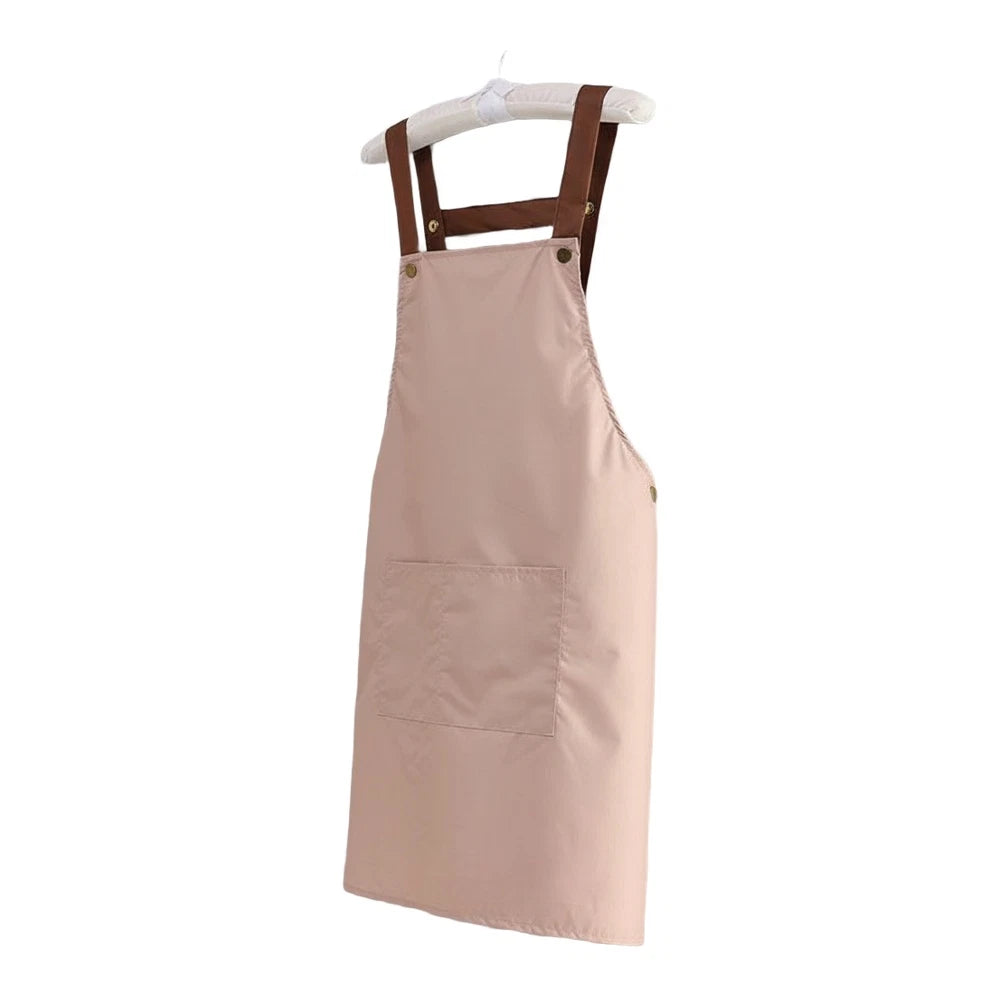 PVC Water Resistant Apron with Adjustable Fit and Two Front Pockets