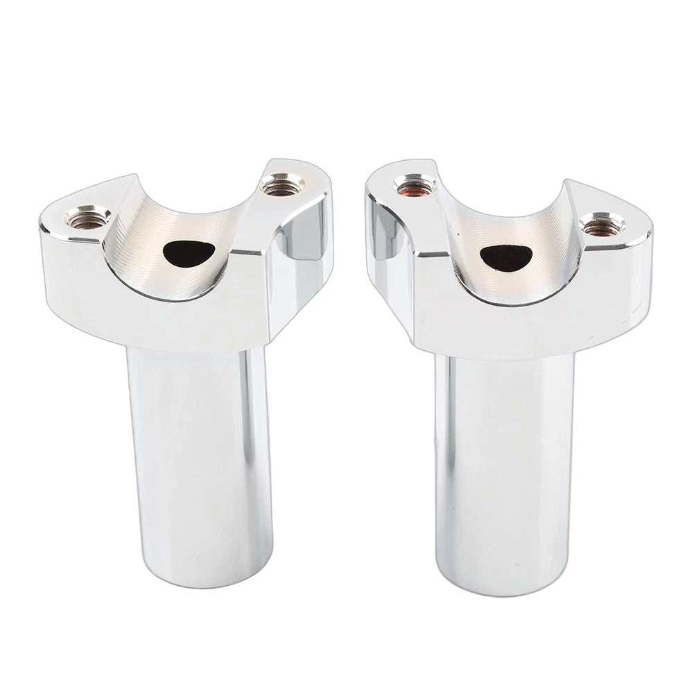 3.5" Chrome Straight Handlebar Risers for Harley Dyna Sportster Softail