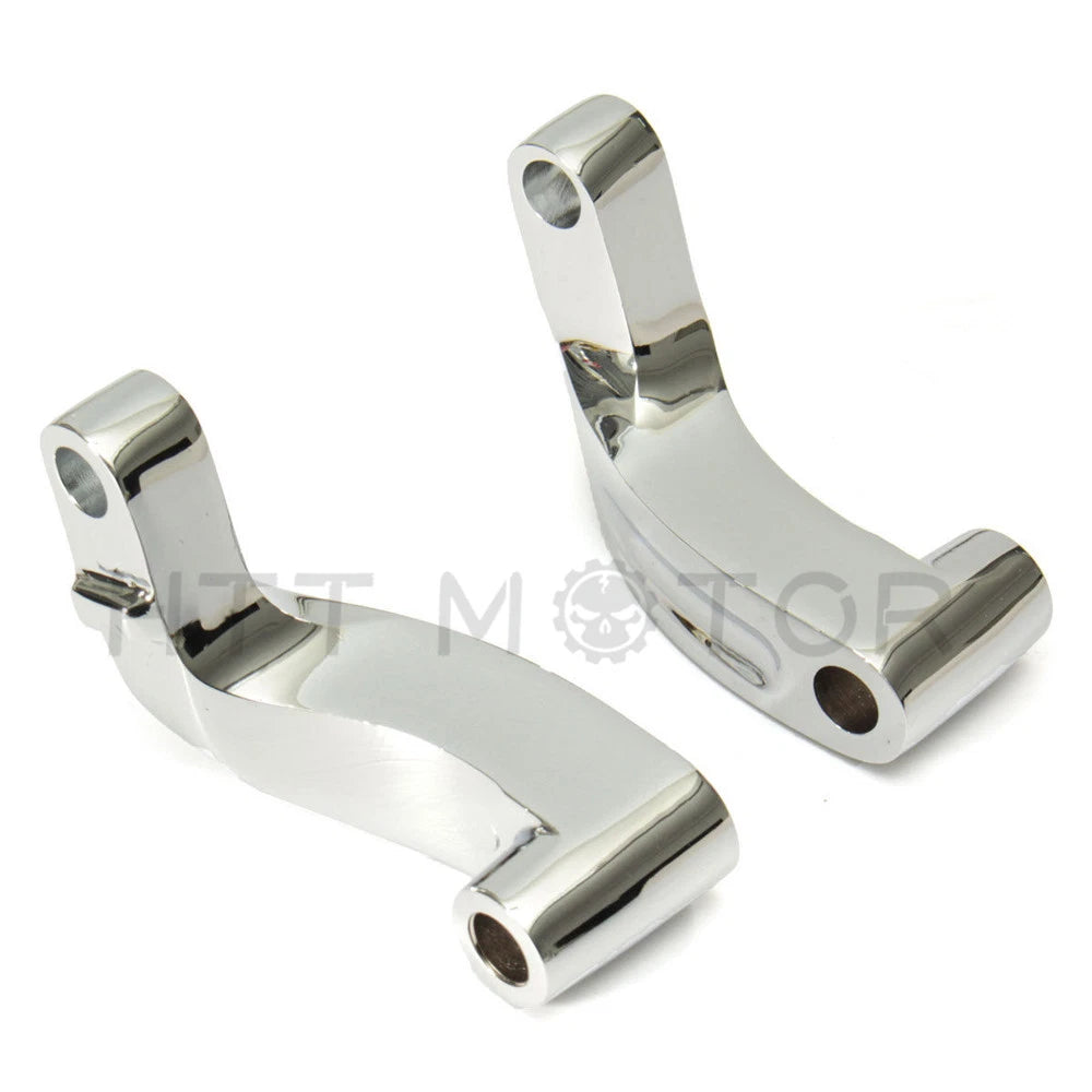Chrome Mirror Relocation Extension Adapter Kit for Harley Davidson