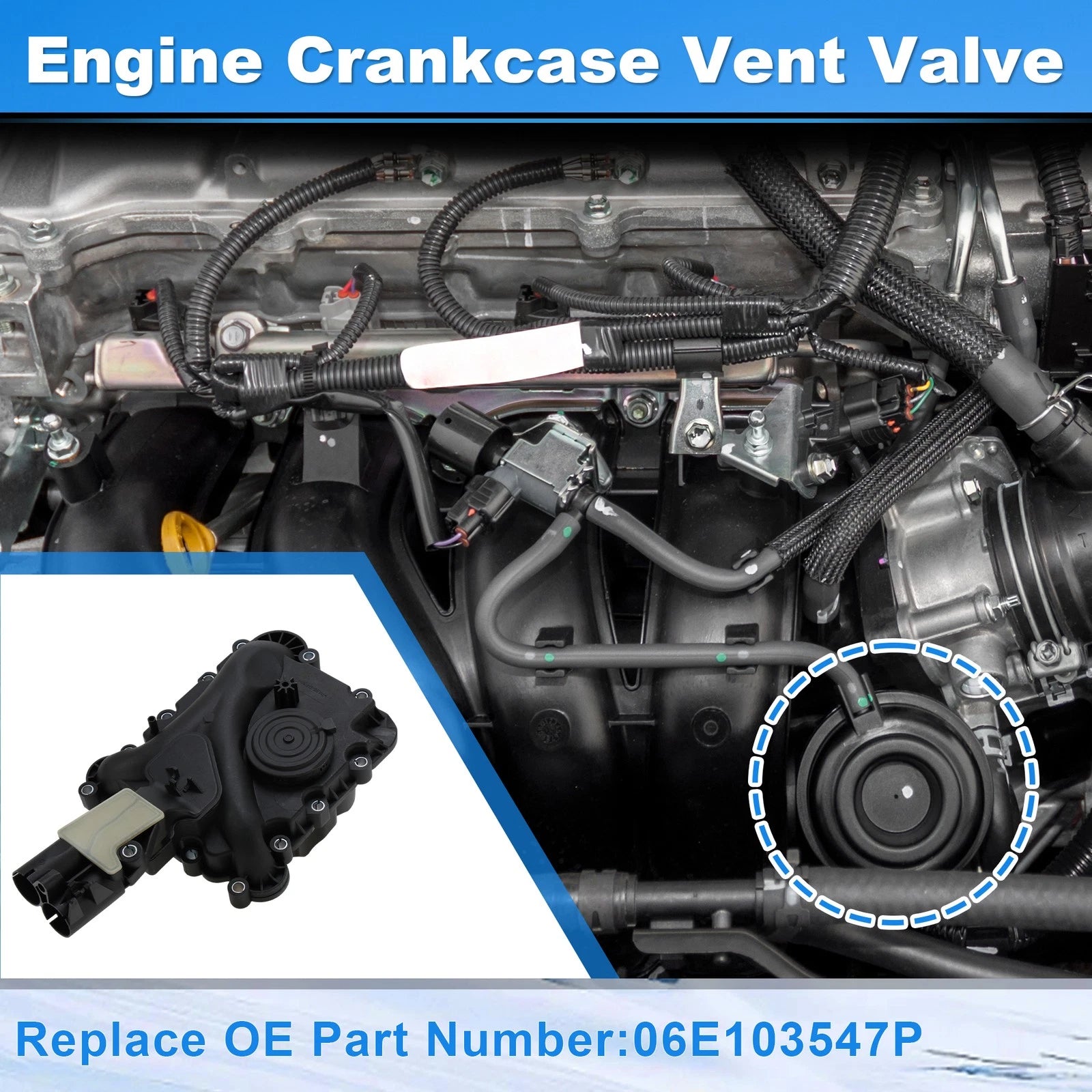 Engine Crankcase Vent Oil Separator Replacement for Audi A4 (2005–2012)