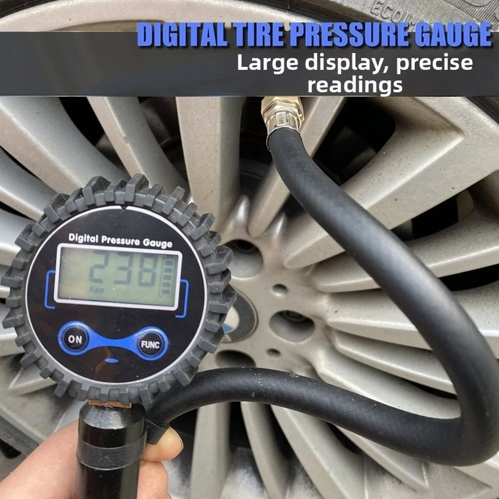 Digital Tire Pressure Gauge for Universal Use (0-200 PSI)