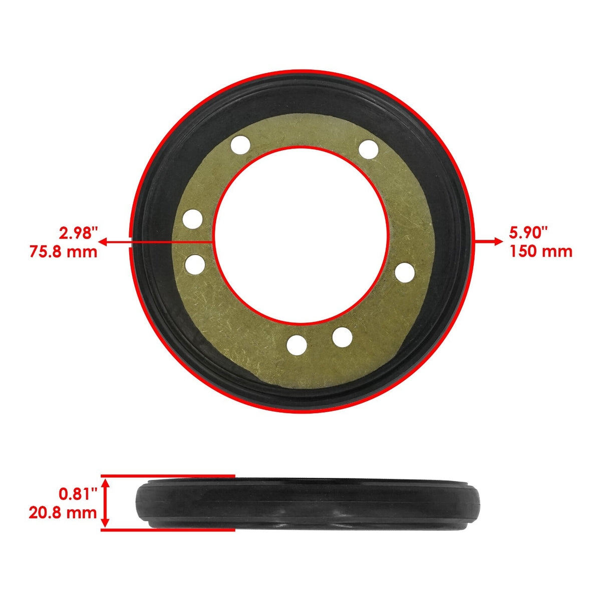 Drive Disc Friction Ring Replacement for Murray 7800669 107.280340 (2010–2010)