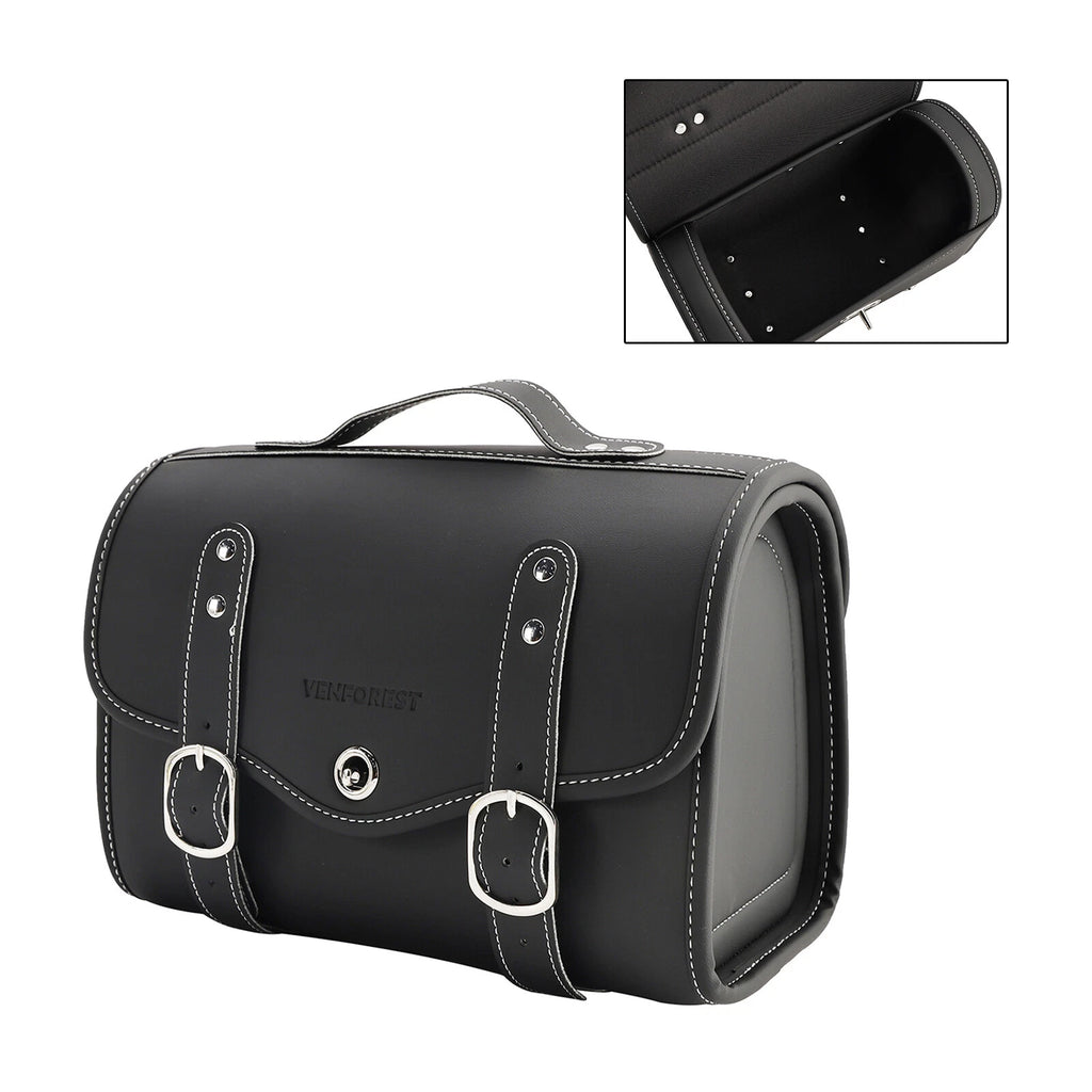 Pu Side Tail Bag for Scooter Motorcycle (Color Matching, Black)