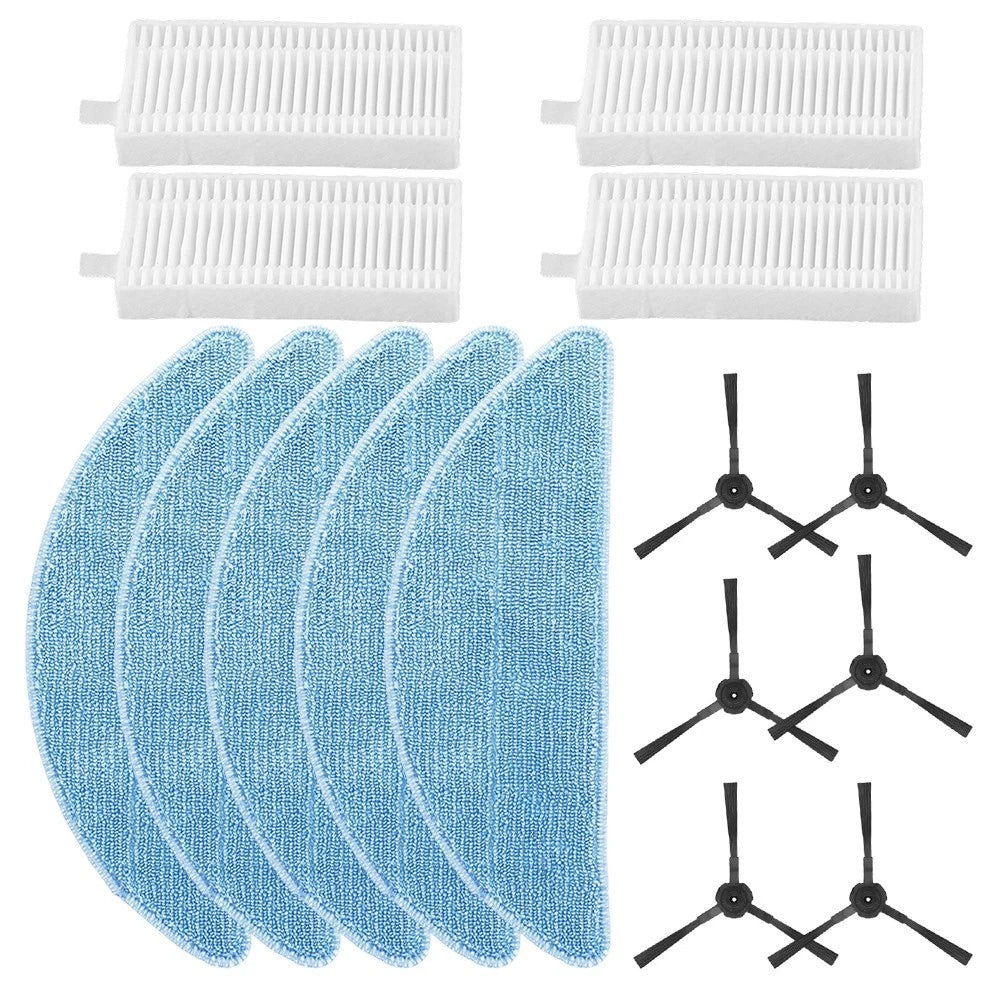 Replacement Mop Cloths, Filters, Side Brushes for ILIFE A12 Pro (2019–2023)