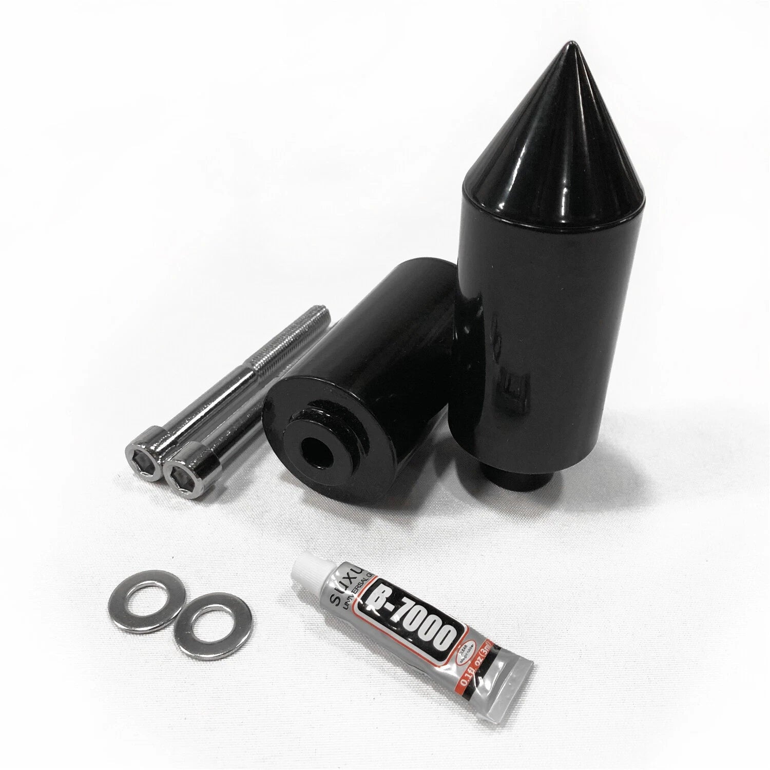 Black Spike Frame Slider Crash Protector for Suzuki GSXR 1000 (2007–2008)