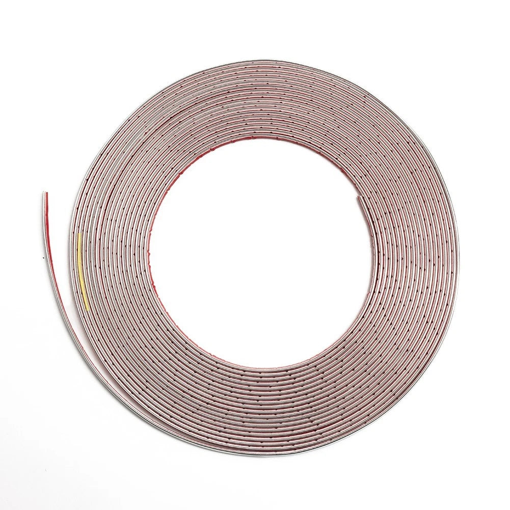 2X Flexible Chrome Car Decor Moulding Strip for