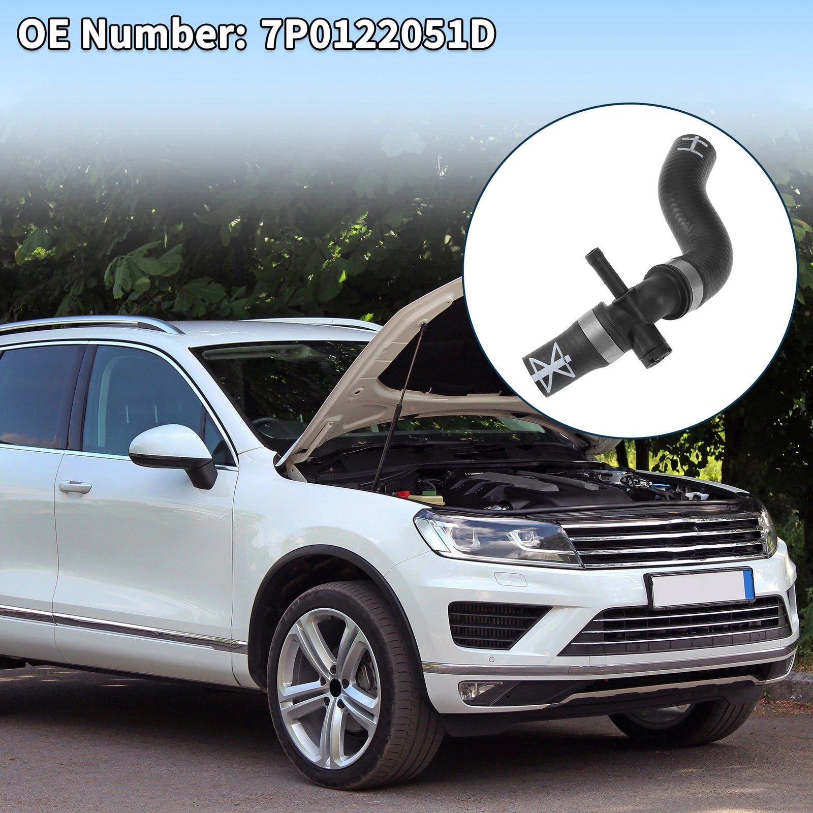 Radiator Coolant Hose Pipe Replacement for Volkswagen Touareg 3.0L (2011–2015)