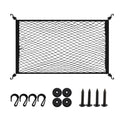 Car Boot Storage Net with 4 Hooks for Safe Travel Organization (60x40cm)