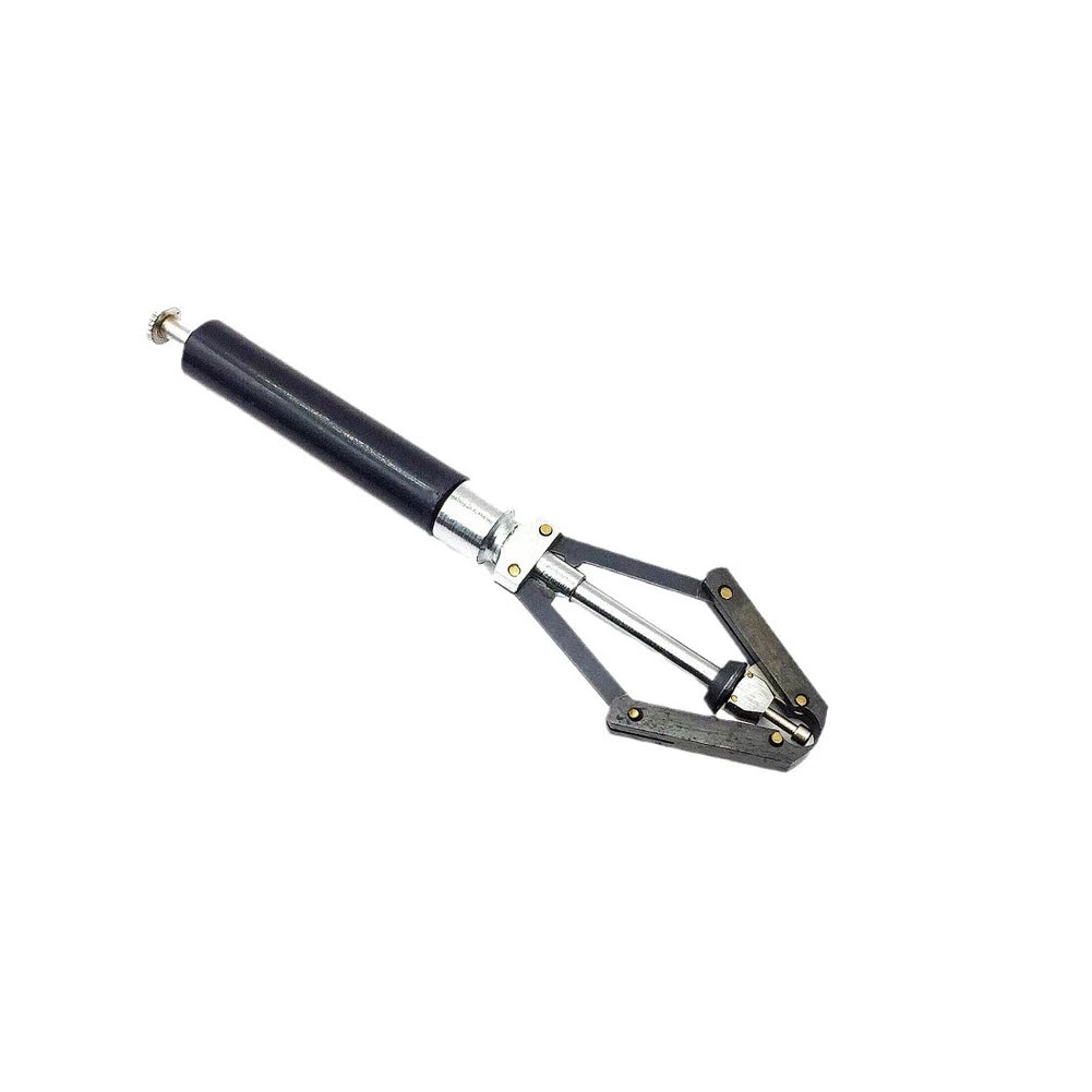 Watch hand plunger puller tool for precise removal of hour minute second hands