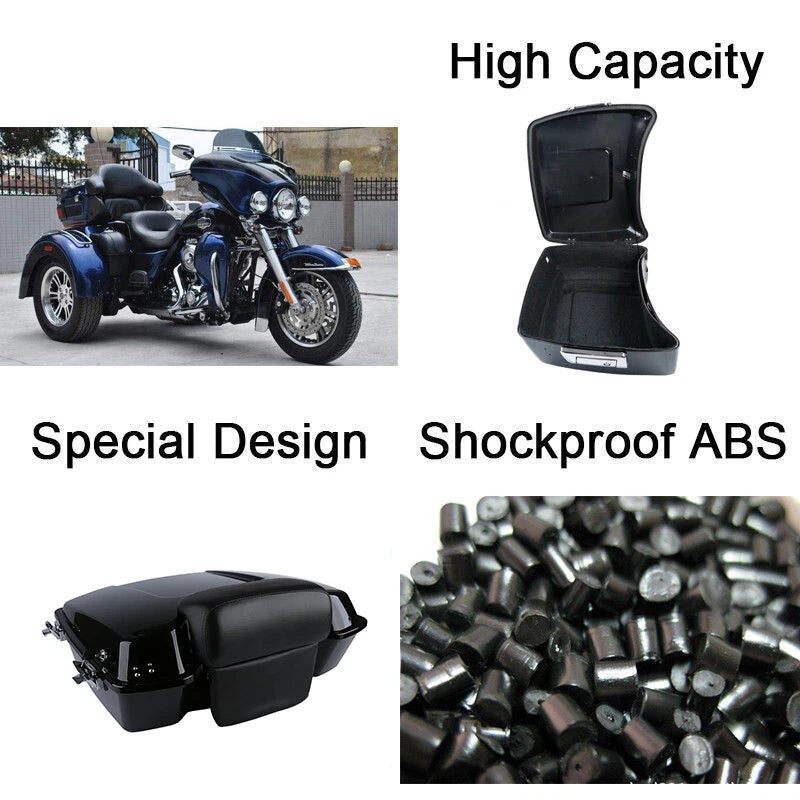 Black Chopped Trunk Backrest for Harley Davidson Touring (1997–2013)