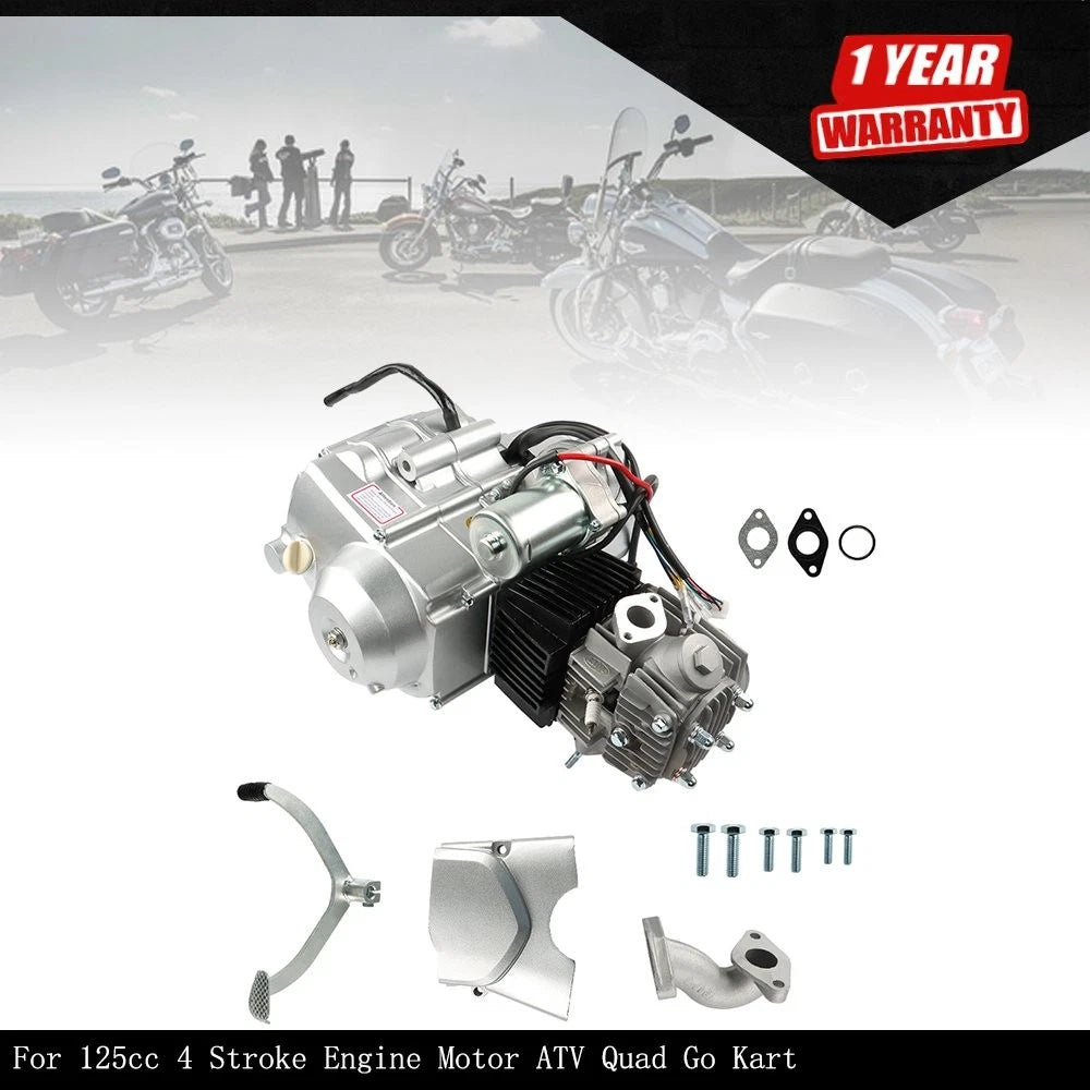 125cc 4 Stroke ATV Semi Auto Engine Motor w/Reverse for ATV Quad