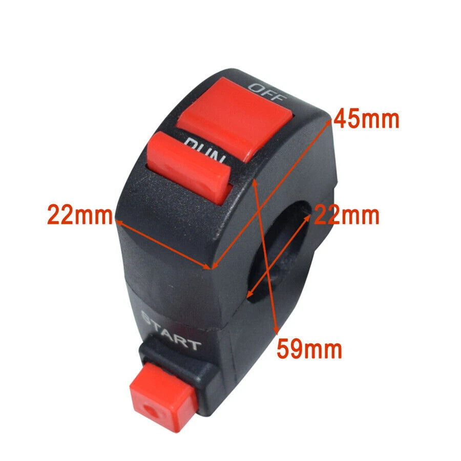 Push Switch Kill Start Run Off Button for Universal 12V Motorcycle