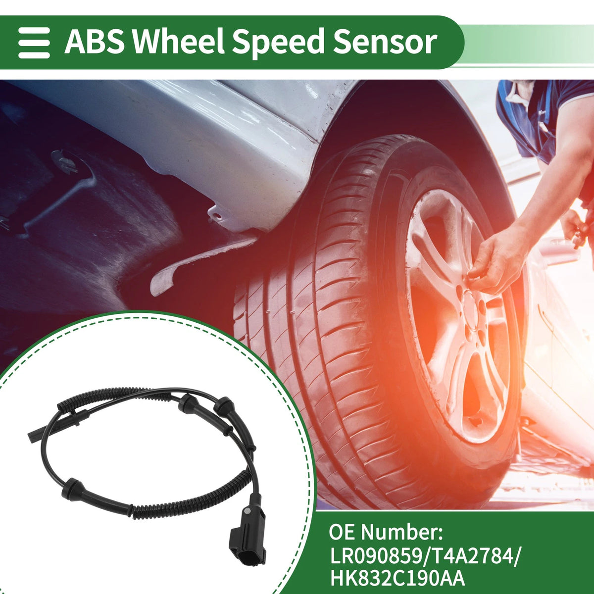 ABS Wheel Speed Sensor No.HK832C190AA for Land Rover Range Rover Velar (2018–2023)