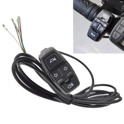 3-in-1 Headlight Horn Indicator Light Switch for Motorcycle Scooter (12V)