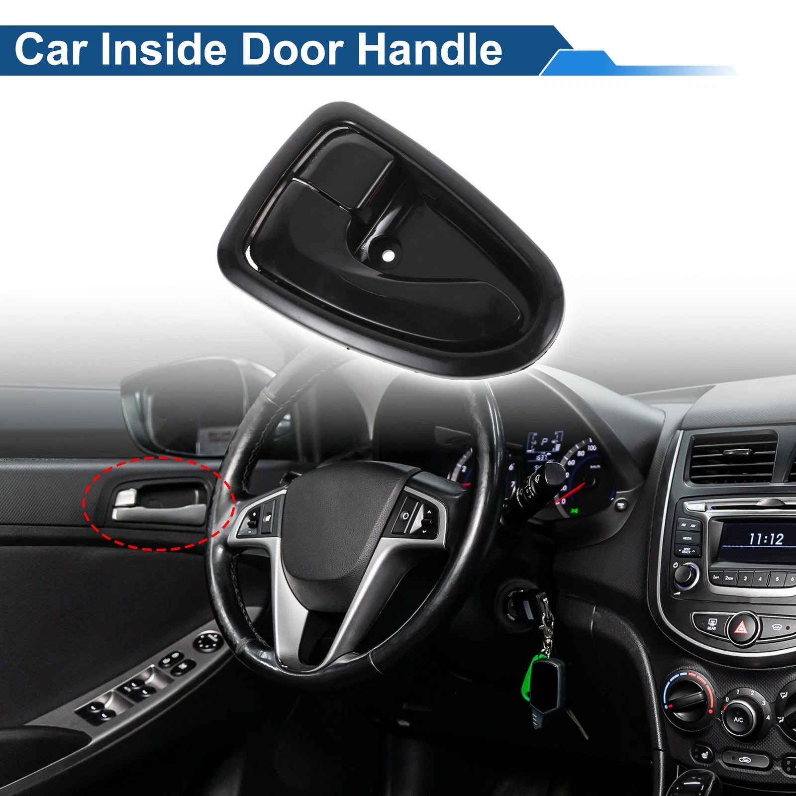 Front Passenger Side Interior Door Handle for Hyundai Accent (2000–2005)
