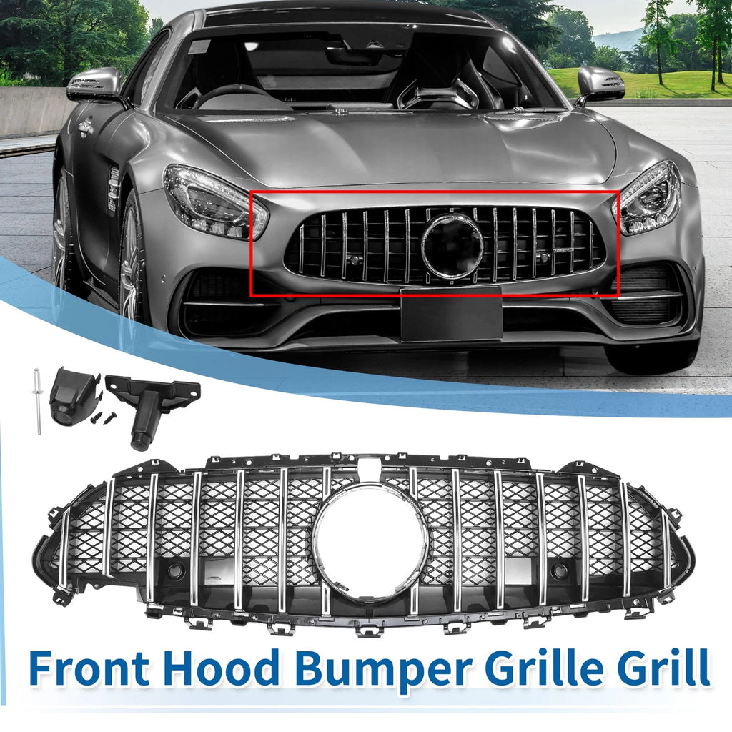Front Upper Bumper Grille Grill Replacement for Mercedes-Benz CLS450 (2019–2021)