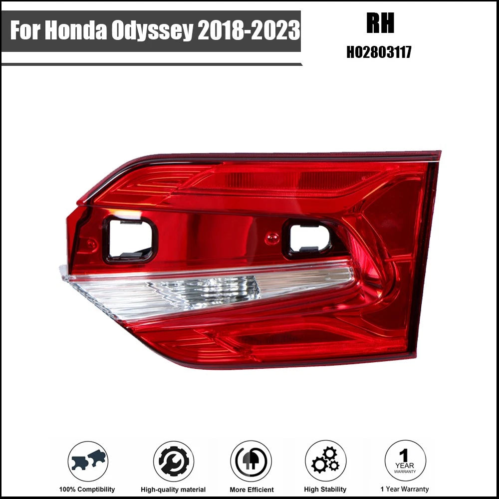 Tail Light Assembly LED Chrome for Honda Odyssey (2018–2023) Right Side