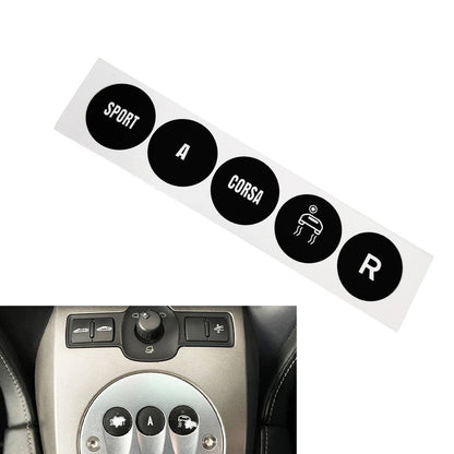 Gear Selector Decal for Automotive Applications