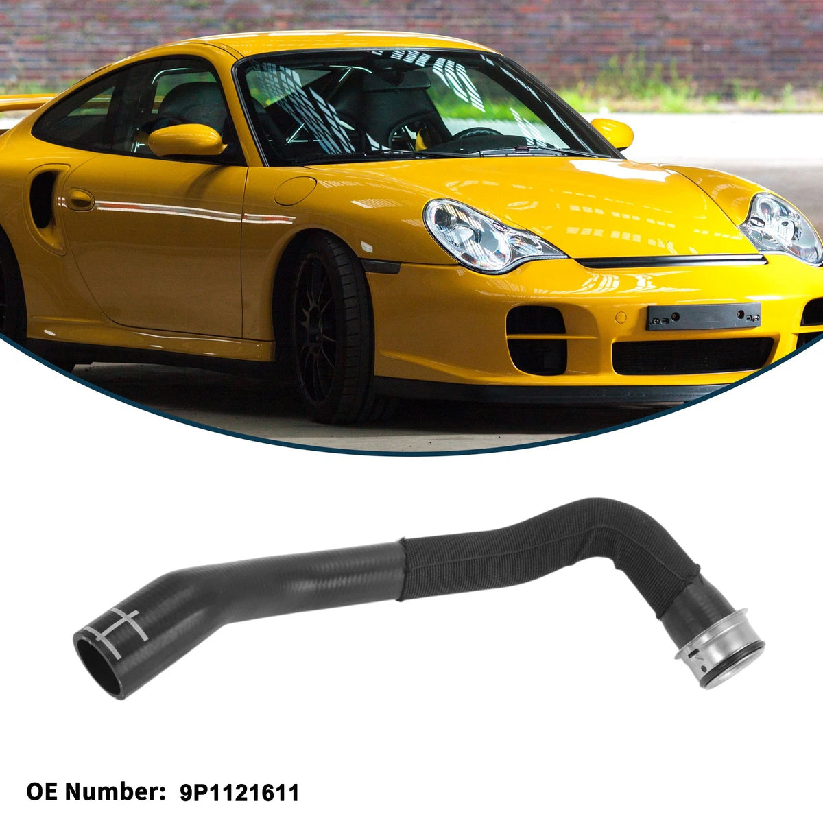 Radiator Hose No. 9P1121611 for Porsche 718 Boxster (2017–2024) Upper