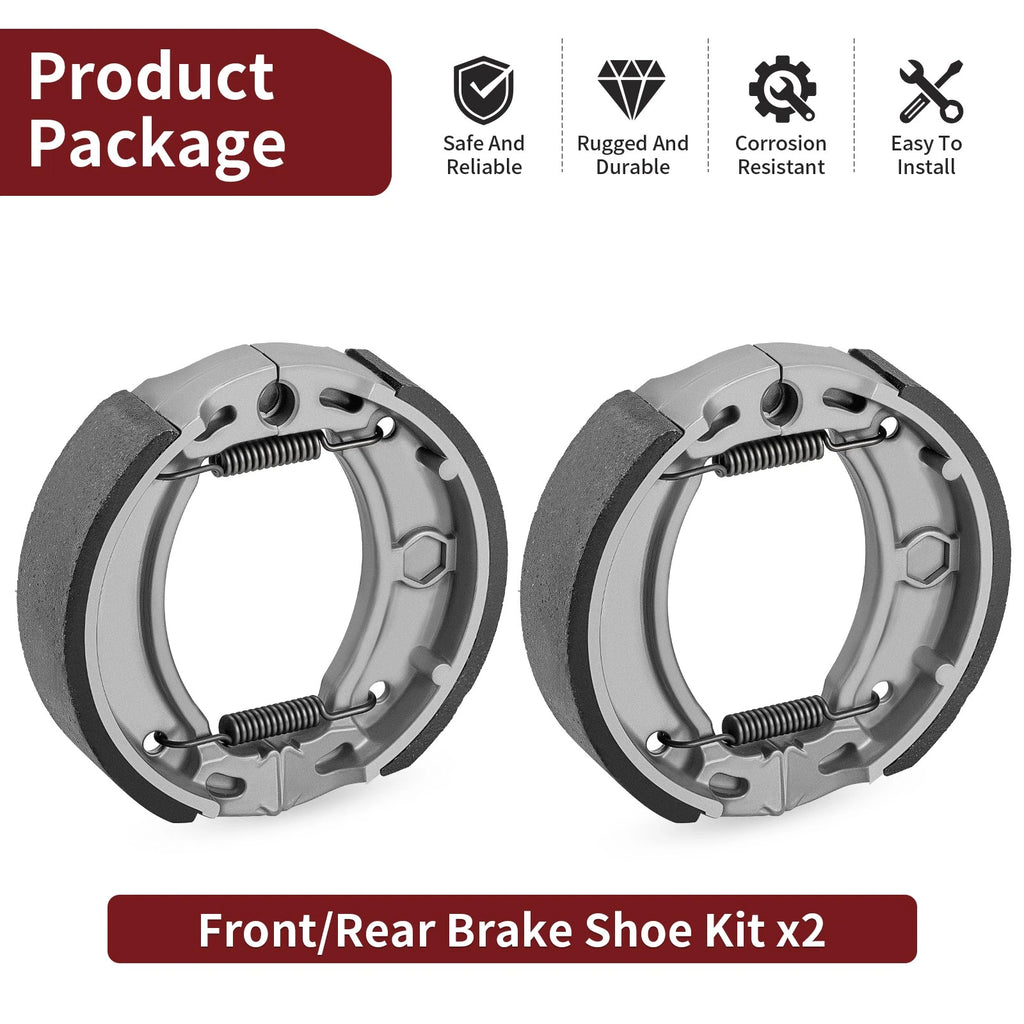 2 Pack Rear Brake Shoes for Yamaha TW200 XT225 Serow 225 PW80 (1987–2006)