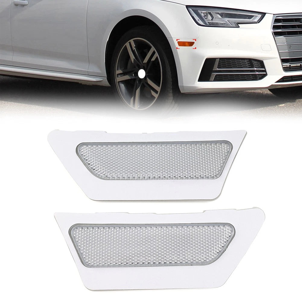 Front Bumper Reflector Side Marker Light for Audi A4 B9 (2017–2019) 1pcs White