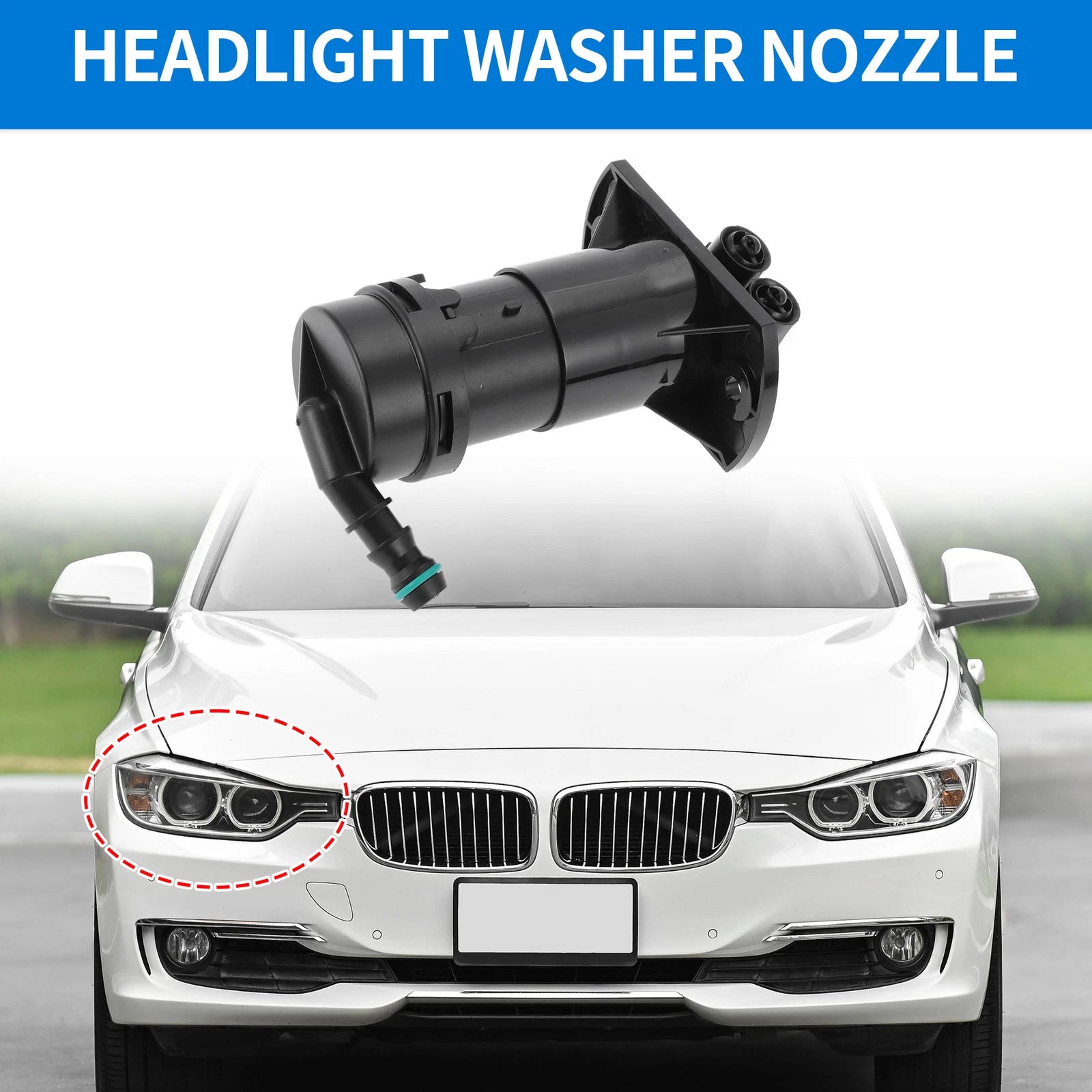 Front Passenger Side Headlight Washer Nozzle for Audi A6 (2004–2011) No. 4F0955102