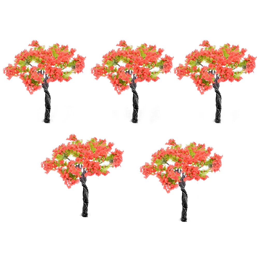 20Pcs Flower Model Trees for HO OO Scale Railroad Layout (6.5cm)