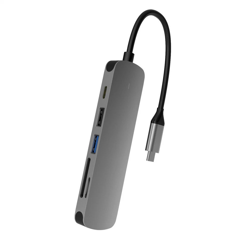 6-in-1 Type-C Docking Station Hub USB 3.0 for Most Computers