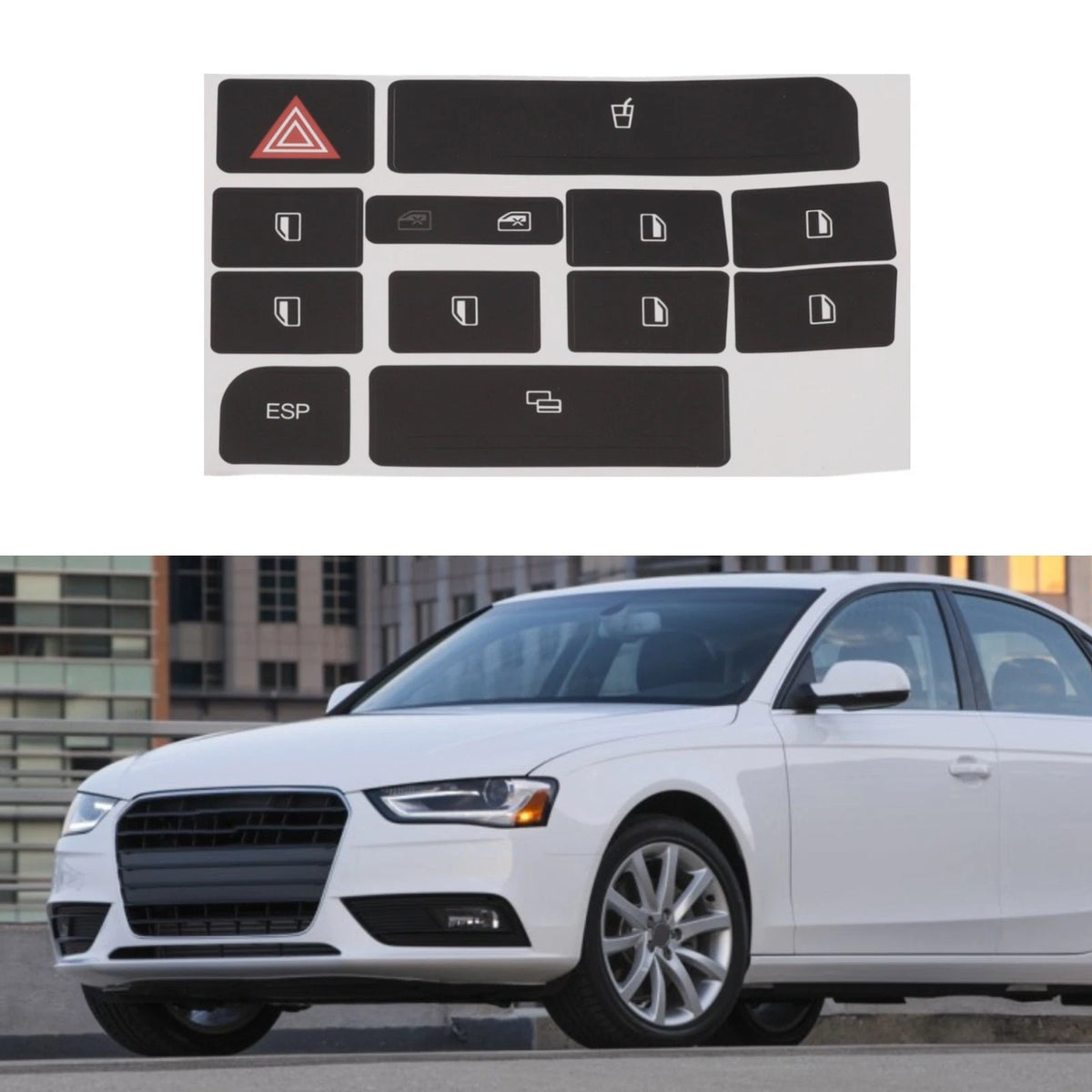 Cup Holder Repair Stickers for Audi A4 B6 B7 (2001–2008)