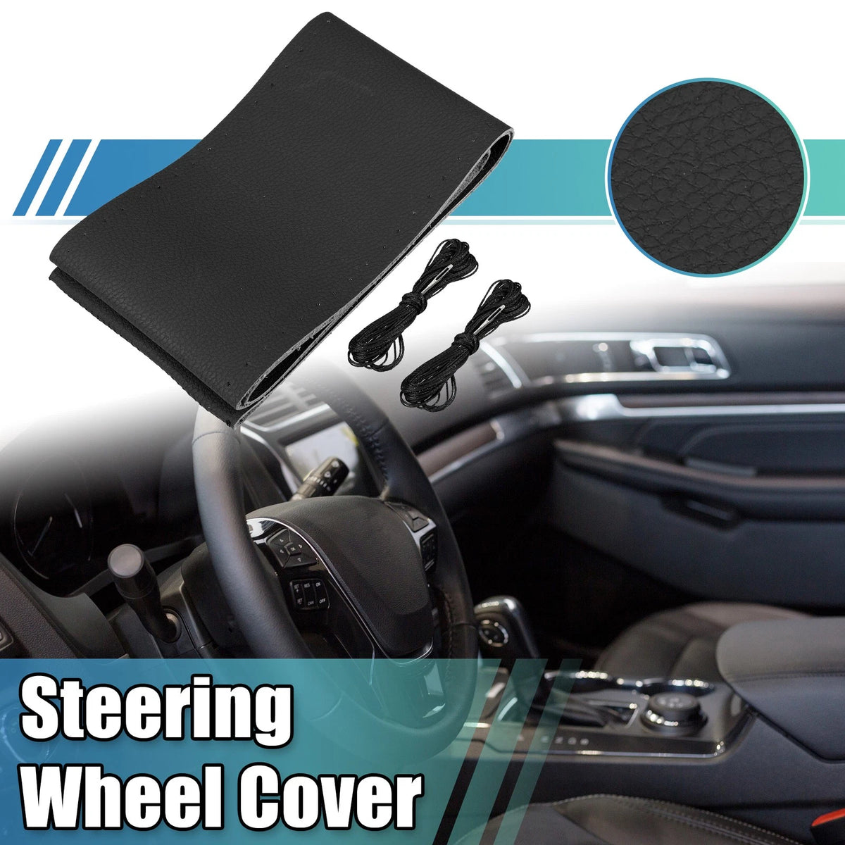 Steering Wheel Cover for Car Truck SUV (15.4-16 Inch)