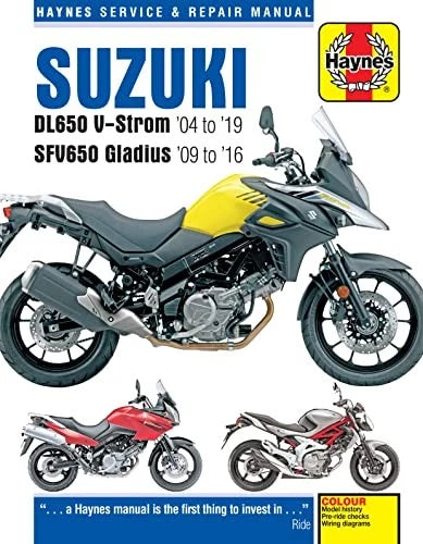 Haynes Manual for Suzuki DL650 V-Strom (2004–2019) & SFV650 Gladius (2009–2016)