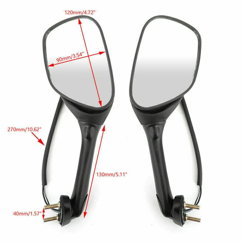 Turn Signal Mirrors for Suzuki GSXR 600 750 2006–2014 GSXR 1000 2005–2014 BLK T9