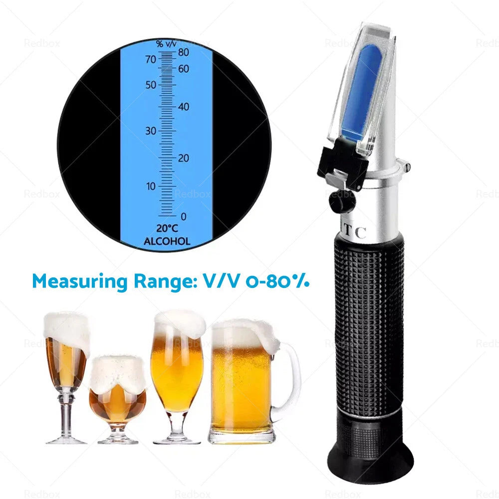 ATC Alcohol Refractometer 0-80% for Liquor Wine Beer