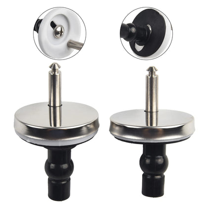 Set of 2 Toilet Hinges for Top Close Toilets - Silver & Black