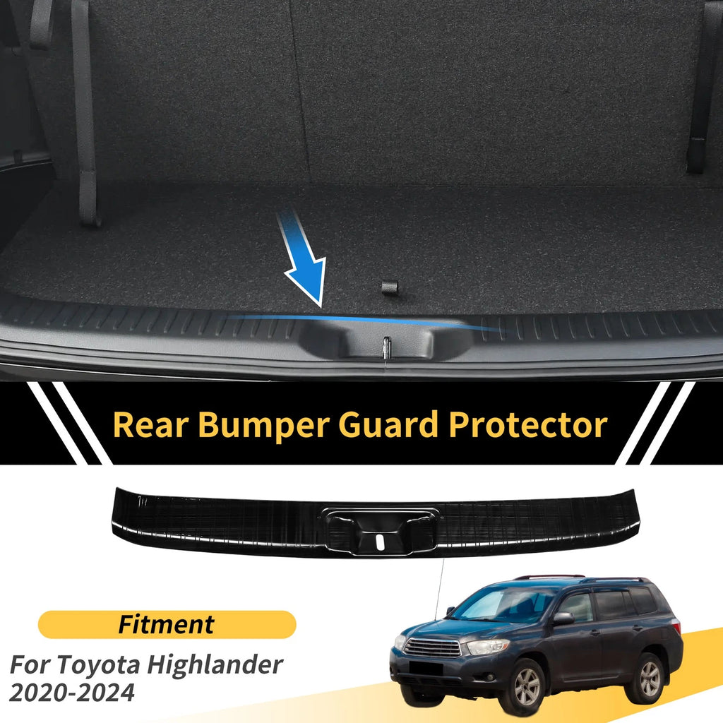 Bumper Guards Front Set for Toyota Highlander (2020–2024) Black 1 Piece