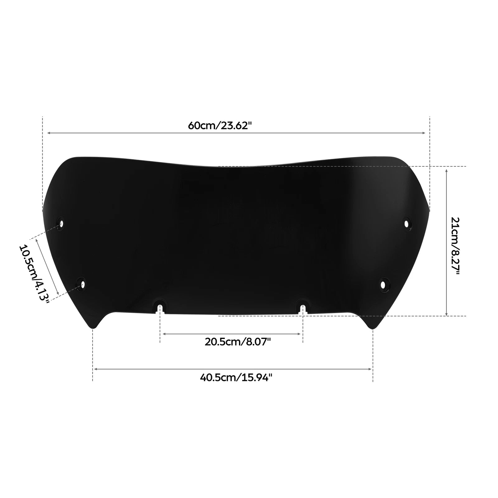 Black Windshield & Bracket Mounts for Harley CVO Road Glide (2023–2026)