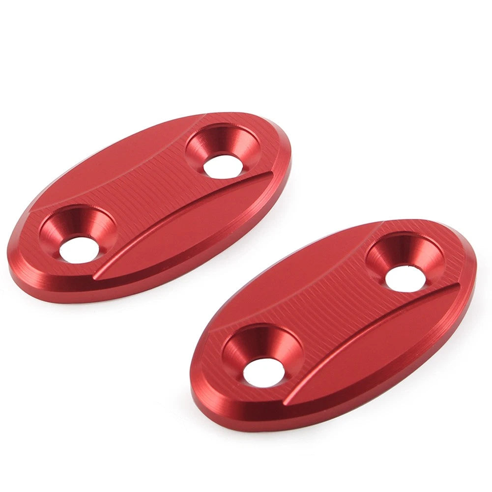 2X Rearview Mirror Block Off Base Plates for BMW S1000RR (2009–2018) Red