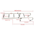 2-Step Stainless Steel Folding Ladder Telescoping 400 lb Limit
