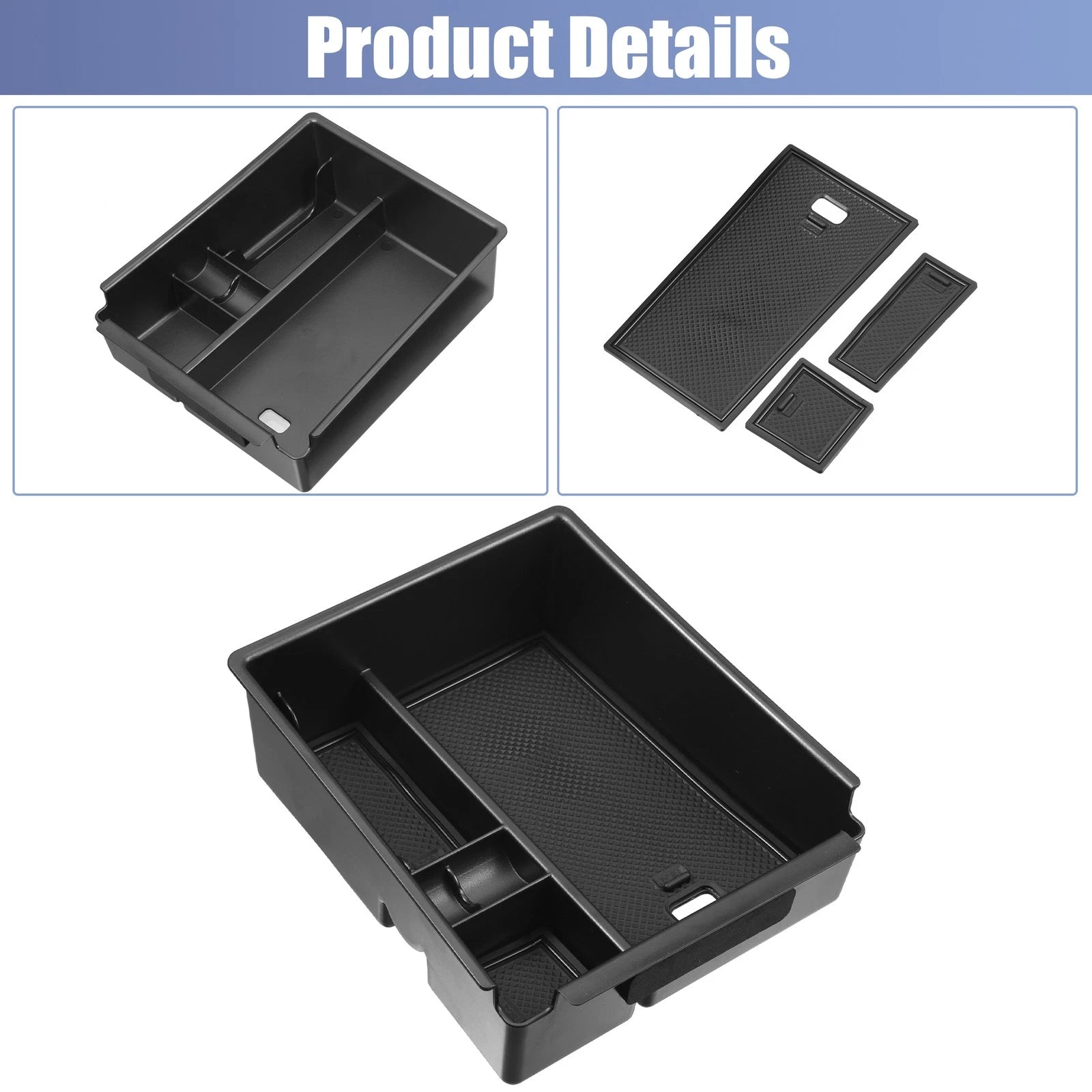 Center Console Storage Box Armrest for Hyundai Tucson NX4 (2021–2022) Black