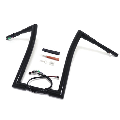 12" Prewired 1.5" Ape Hanger Handlebar for Harley Road King FLHR FLHRC (2014–2015)