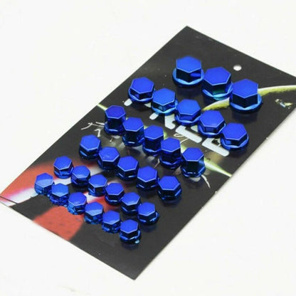 30pcs Screw Nut Bolt Cap Covers for Motorcycle (No Specific Years)