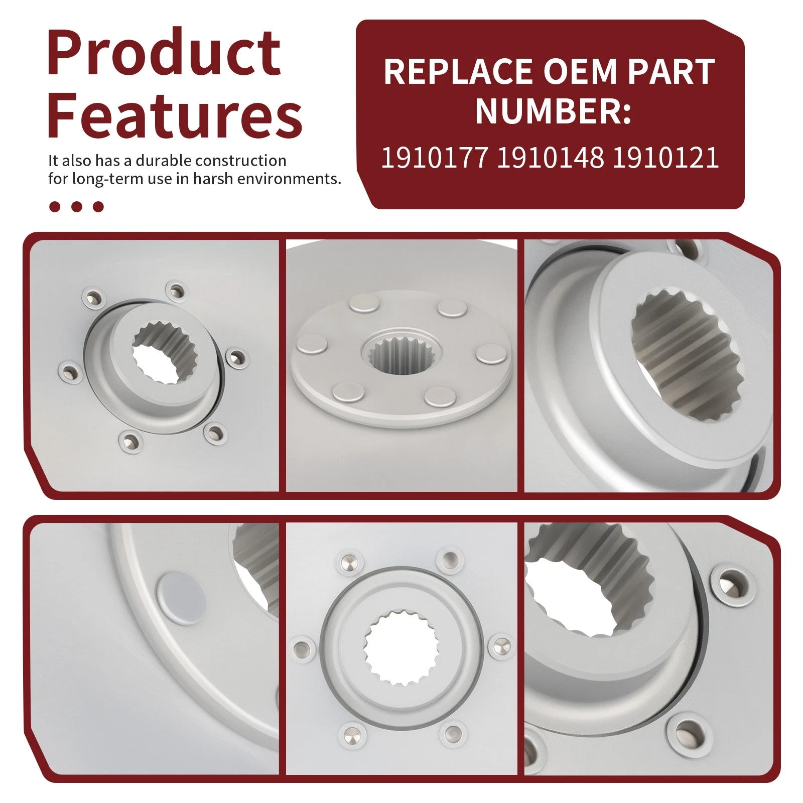 Rear Brake Rotor Disc Assembly for Polaris Trail Boss 300 1995 (#1910177)