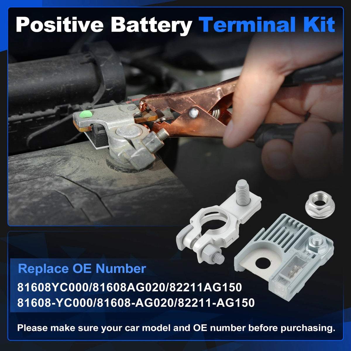 80Amp Battery Fuse Terminal Positive for Subaru WRX Forester Impreza (2011–2024)