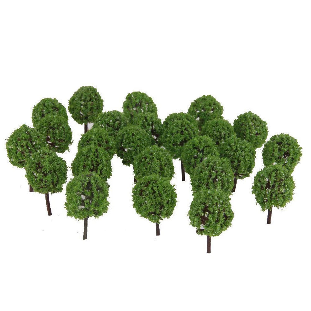30Pcs 35mm Ball Trees for Model Train Railroad Layout HO OO Scale