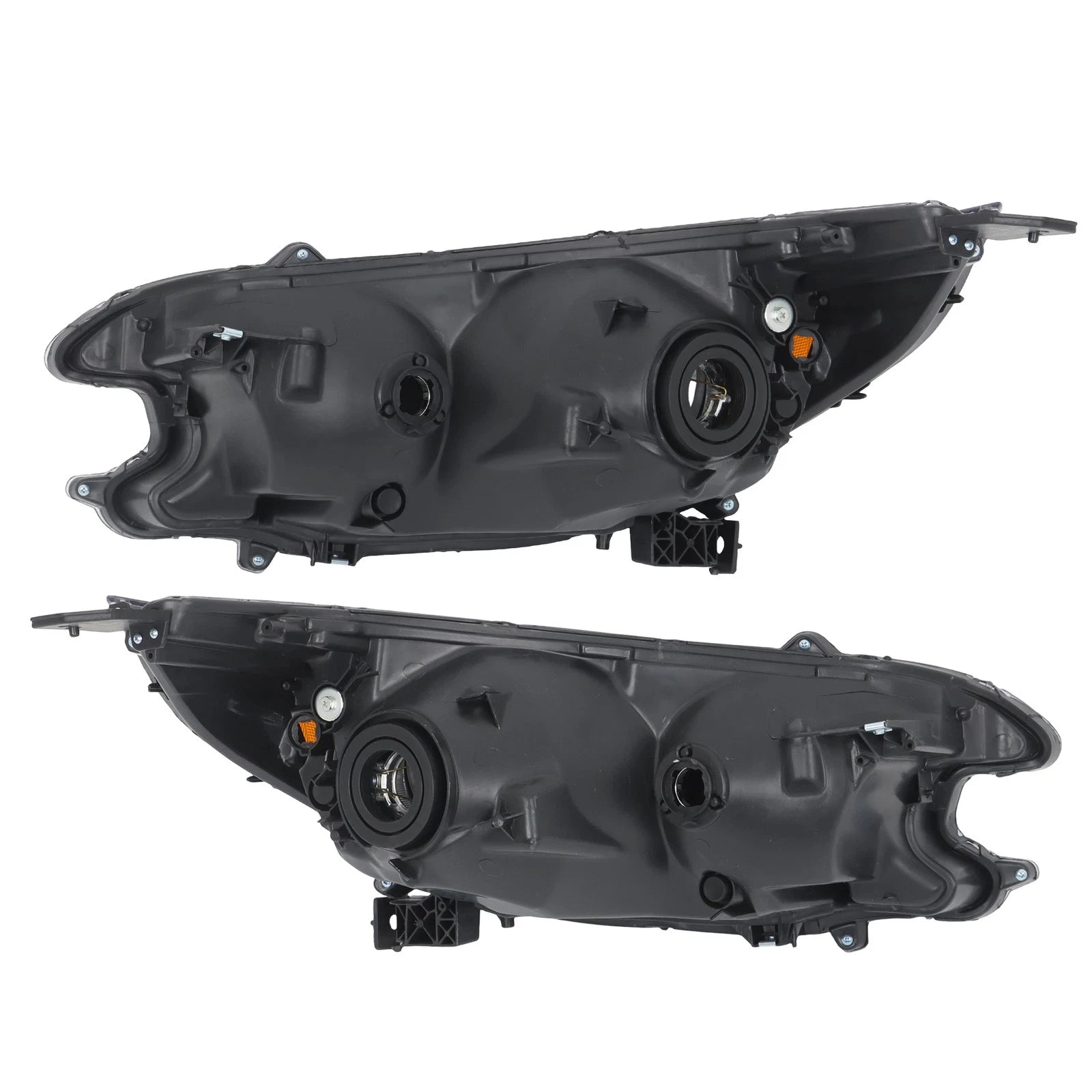 Set of 2 Black Halogen Headlight Assemblies for Honda CR-V (2012–2014)