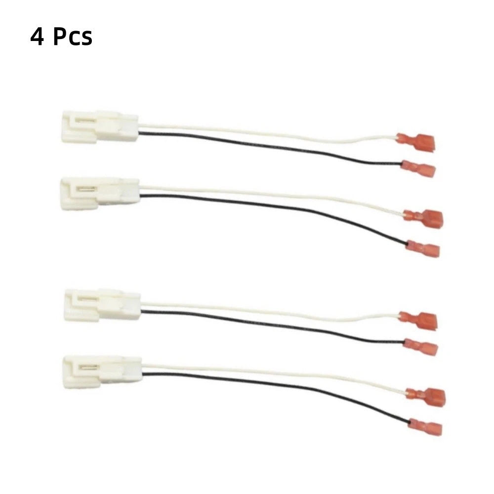 Set of 4 Speaker Wire Harness Adaptor Cables for Kia Optima, Hyundai Santa Fe