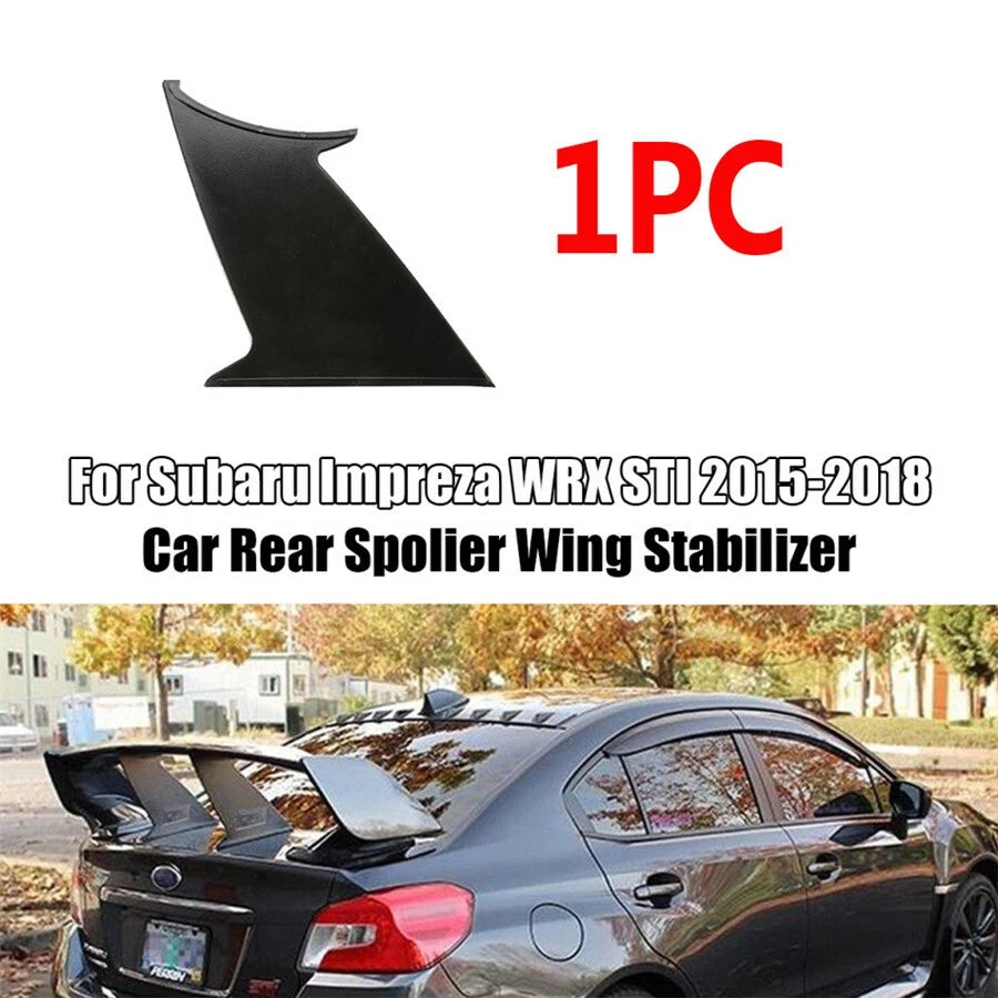 Black ABS Spoiler Wing Support Stabilizer for Subaru Impreza (2015–2018)