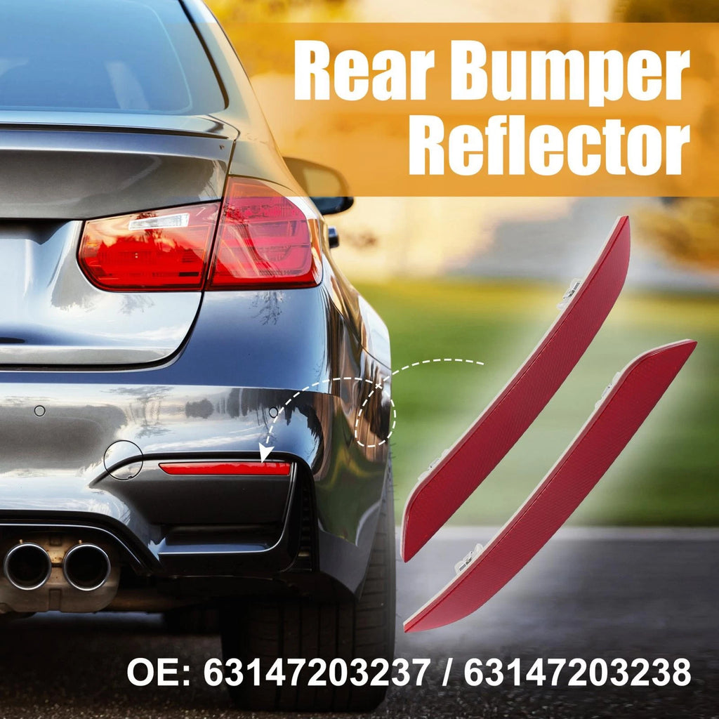 Rear Bumper Reflector Pair Left Right Replacement for BMW 550i (2008–2010)