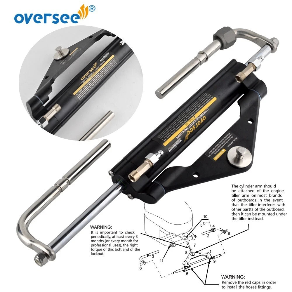 Single Hydraulic Steering Cylinder for Yamaha Mercury (90-150HP)